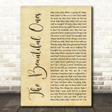 Prince And The Revolution The Beautiful Ones Rustic Script Decorative Wall Art Gift Song Lyric Print