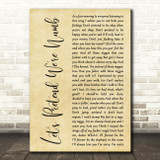 XXXTENTACION Let's Pretend We're Numb Rustic Script Decorative Wall Art Gift Song Lyric Print