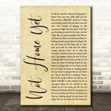 Steven Curtis Chapman Not Home Yet Rustic Script Decorative Wall Art Gift Song Lyric Print