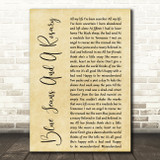 Kid Rock Blue Jeans And A Rosary Rustic Script Decorative Wall Art Gift Song Lyric Print