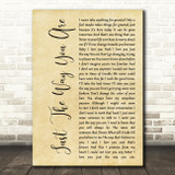 Barry White Just The Way You Are Rustic Script Decorative Wall Art Gift Song Lyric Print