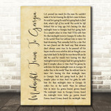 Gladys Knight And The Pips Midnight Train To Georgia Rustic Script Gift Song Lyric Print