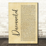 5 Seconds Of Summer Disconnected Rustic Script Decorative Wall Art Gift Song Lyric Print