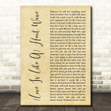 Martha Reeves & The Vandellas (Love Is Like A) Heat Wave Rustic Script Song Lyric Print