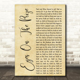 Mavis Staples Eyes On The Prize Rustic Script Decorative Wall Art Gift Song Lyric Print
