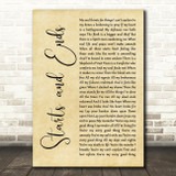 Hillsong United Starts And Ends Rustic Script Decorative Wall Art Gift Song Lyric Print