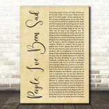 Christine and the Queens People, Ive Been Sad Rustic Script Wall Art Song Lyric Print