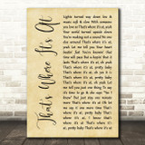 Sam Cooke That's Where It's At Rustic Script Decorative Wall Art Gift Song Lyric Print