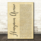 Ariana Grande Honeymoon Avenue Rustic Script Decorative Wall Art Gift Song Lyric Print