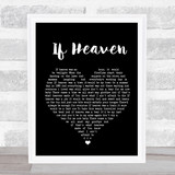 Andy Griggs If Heaven Black Heart Song Lyric Quote Print