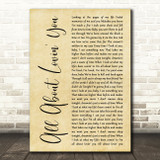 Bon Jovi All About Lovin' You Rustic Script Decorative Wall Art Gift Song Lyric Print