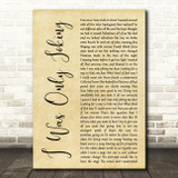Rod Stewart I Was Only Joking Rustic Script Decorative Wall Art Gift Song Lyric Print