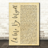 3 Doors Down Let Me Be Myself Rustic Script Decorative Wall Art Gift Song Lyric Print