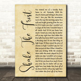 Tyler Childers & The Highwall Shake The Frost Rustic Script Wall Art Song Lyric Print
