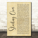 Chris Stapleton Starting Over Rustic Script Decorative Wall Art Gift Song Lyric Print