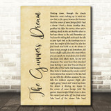 Pink Floyd The Gunners Dream Rustic Script Decorative Wall Art Gift Song Lyric Print