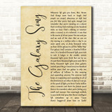 Monty Python The Galaxy Song Rustic Script Decorative Wall Art Gift Song Lyric Print