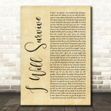 Gloria Gaynor I Will Survive Rustic Script Decorative Wall Art Gift Song Lyric Print