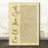 Lee Brice One Of Them Girls Rustic Script Decorative Wall Art Gift Song Lyric Print