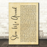 Carly Pearce Show Me Around Rustic Script Decorative Wall Art Gift Song Lyric Print