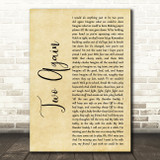 Christian Burrows Two Again Rustic Script Decorative Wall Art Gift Song Lyric Print