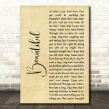 Gordon Lightfoot Beautiful Rustic Script Decorative Wall Art Gift Song Lyric Print