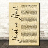 Olly Murs Hand on Heart Rustic Script Decorative Wall Art Gift Song Lyric Print