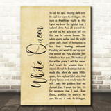 Queen White Queen (As It Began) Rustic Script Decorative Gift Song Lyric Print