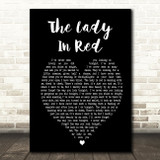 The Lady In Red Chris De Burgh Black Heart Song Lyric Quote Print