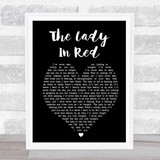 The Lady In Red Chris De Burgh Black Heart Song Lyric Quote Print