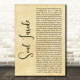 Soft Cell Soul Inside Rustic Script Decorative Wall Art Gift Song Lyric Print