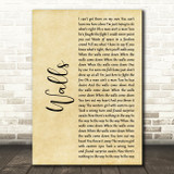 Kings Of Leon Walls Rustic Script Decorative Wall Art Gift Song Lyric Print