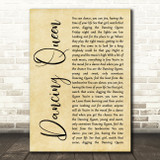 ABBA Dancing Queen Rustic Script Decorative Wall Art Gift Song Lyric Print