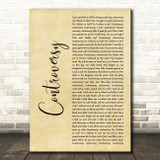 Prince Controversy Rustic Script Decorative Wall Art Gift Song Lyric Print