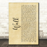 Foo Fighters Walk Rustic Script Decorative Wall Art Gift Song Lyric Print