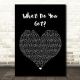 Bon Jovi What Do You Got Black Heart Song Lyric Quote Print