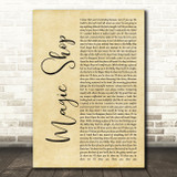BTS Magic Shop Rustic Script Decorative Wall Art Gift Song Lyric Print