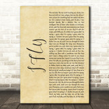 Bazzi I.F.L.Y. Rustic Script Decorative Wall Art Gift Song Lyric Print