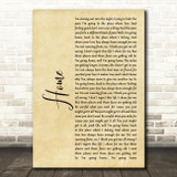 Daughtry Home Rustic Script Decorative Wall Art Gift Song Lyric Print