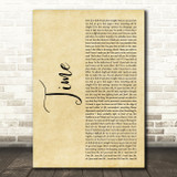 NF Time Rustic Script Decorative Wall Art Gift Song Lyric Print