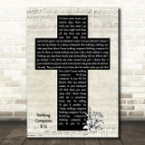 Chris Cornell Nothing Compares 2 U Music Script Christian Memorial Cross Song Lyric Print