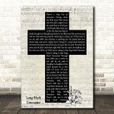 Elvis Presley Long Black Limousine Music Script Christian Memorial Cross Song Lyric Print