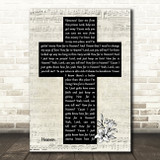 Los Lonely Boys Heaven Music Script Christian Memorial Cross Song Lyric Print