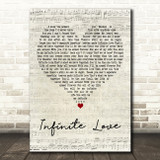 Sara Evans feat. Todd Chrisley Infinite Love Script Heart Decorative Wall Art Gift Song Lyric Print