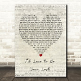 Gretchen Wilson Id Love to Be Your Last Script Heart Decorative Wall Art Gift Song Lyric Print