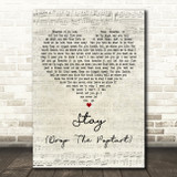 deadmau5 with Colleen D'Agostino Stay (Drop The Poptart) Script Heart Wall Art Song Lyric Print