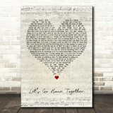 Ella Henderson & Tom Grennan Lets Go Home Together Script Heart Wall Art Gift Song Lyric Print