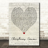 Trans-Siberian Orchestra Christmas Canon Script Heart Decorative Wall Art Gift Song Lyric Print