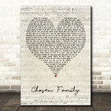 Rina Sawayama & Elton John Chosen Family Script Heart Decorative Wall Art Gift Song Lyric Print