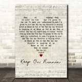 The Spencer Davis Group Keep On Runnin' Script Heart Decorative Wall Art Gift Song Lyric Print